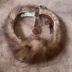 fur pillbox hat with veil from the 40s